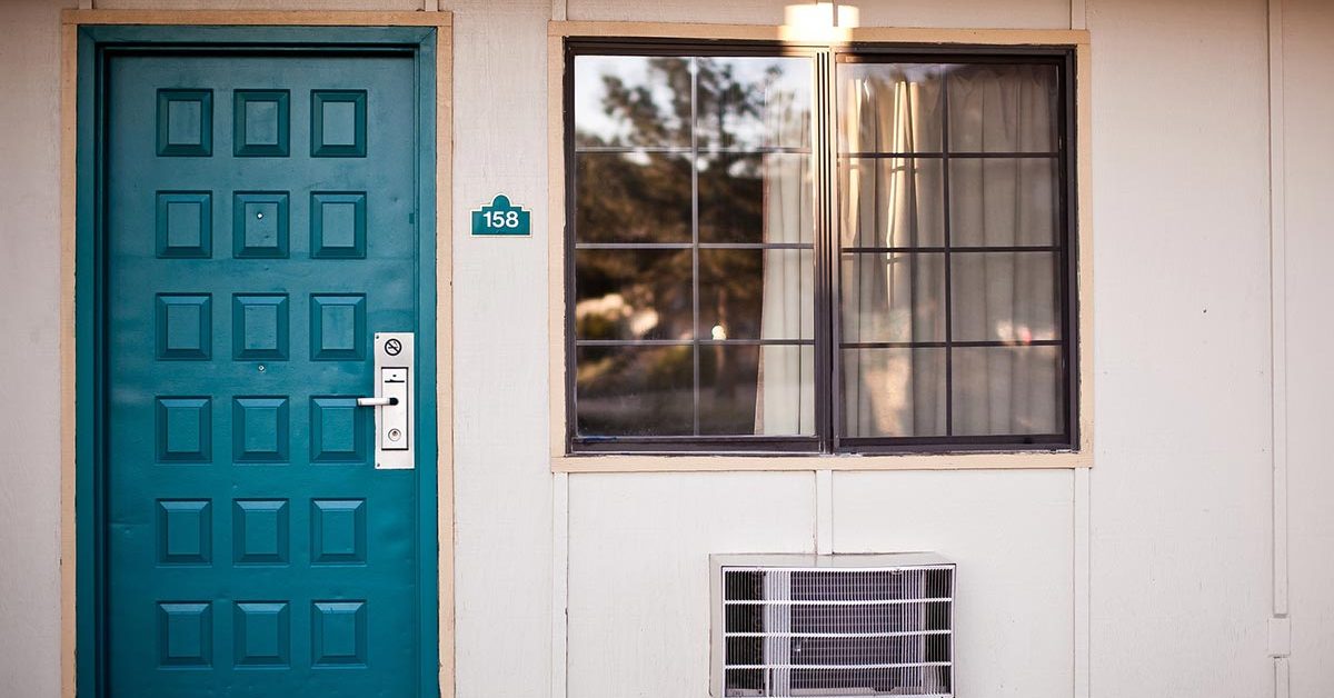 exterior of motel room